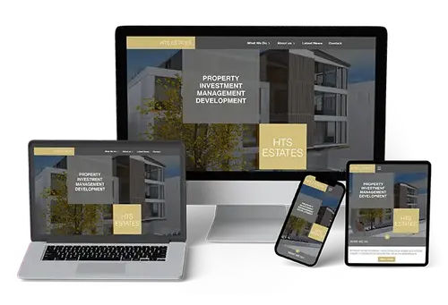 Modern responsive website for a property investment firm, featuring clean layout, scalable design, and seamless performance across desktop, tablet, and mobile.