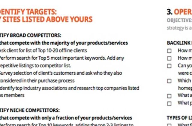 A competitive SEO checklist