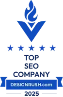 DesignRush badge showing Doublespark as a top SEO company in the UK